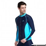 MICHEALWU Men Long Sleeve Quick-Dry UPF 50+ Lightweight Swimsuit Swim Shirt Blue B07NRSR95M